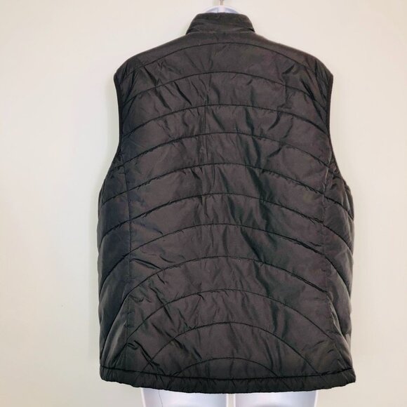 Lands End Womens XL Puffer Vest Black Blue Sleeveless - Picture 4 of 6